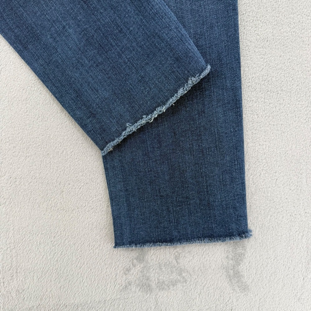 AG Adriano Goldschmied The Stilt Crop Cigarette Jeans Raw Hem Blue Size 30 - Picture 10 of 13